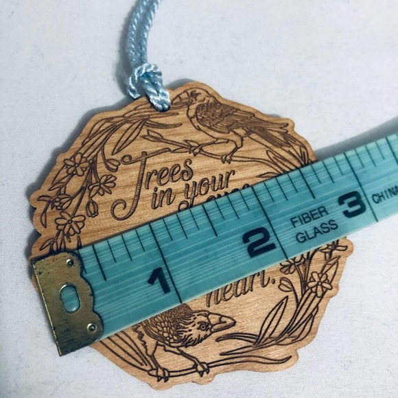 Crow Handmade wood etched engraved rustic bird ornament raven keepsake bookmark - Picture 15 of 16